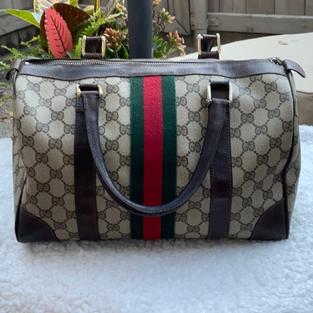 Gucci Ophidia Boston leather tote
